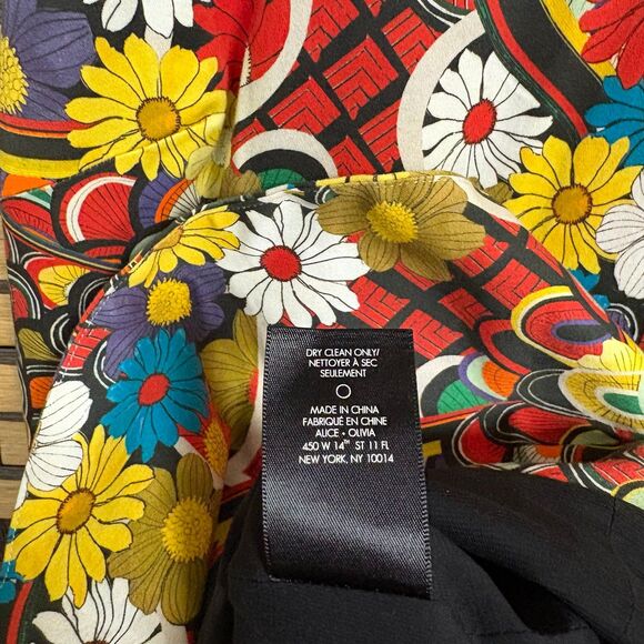 Alice & Olivia‎ Kirby Ruffled Floral Print Dress Size 0 - Picture 11 of 11